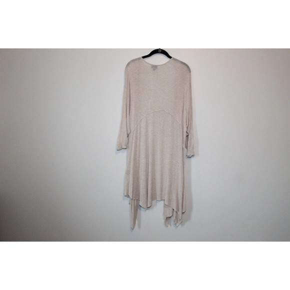 Torrid Sharkbite Duster Open Front Drape Cardigan Beige Plus Size 3 3X H14635 - Picture 6 of 12